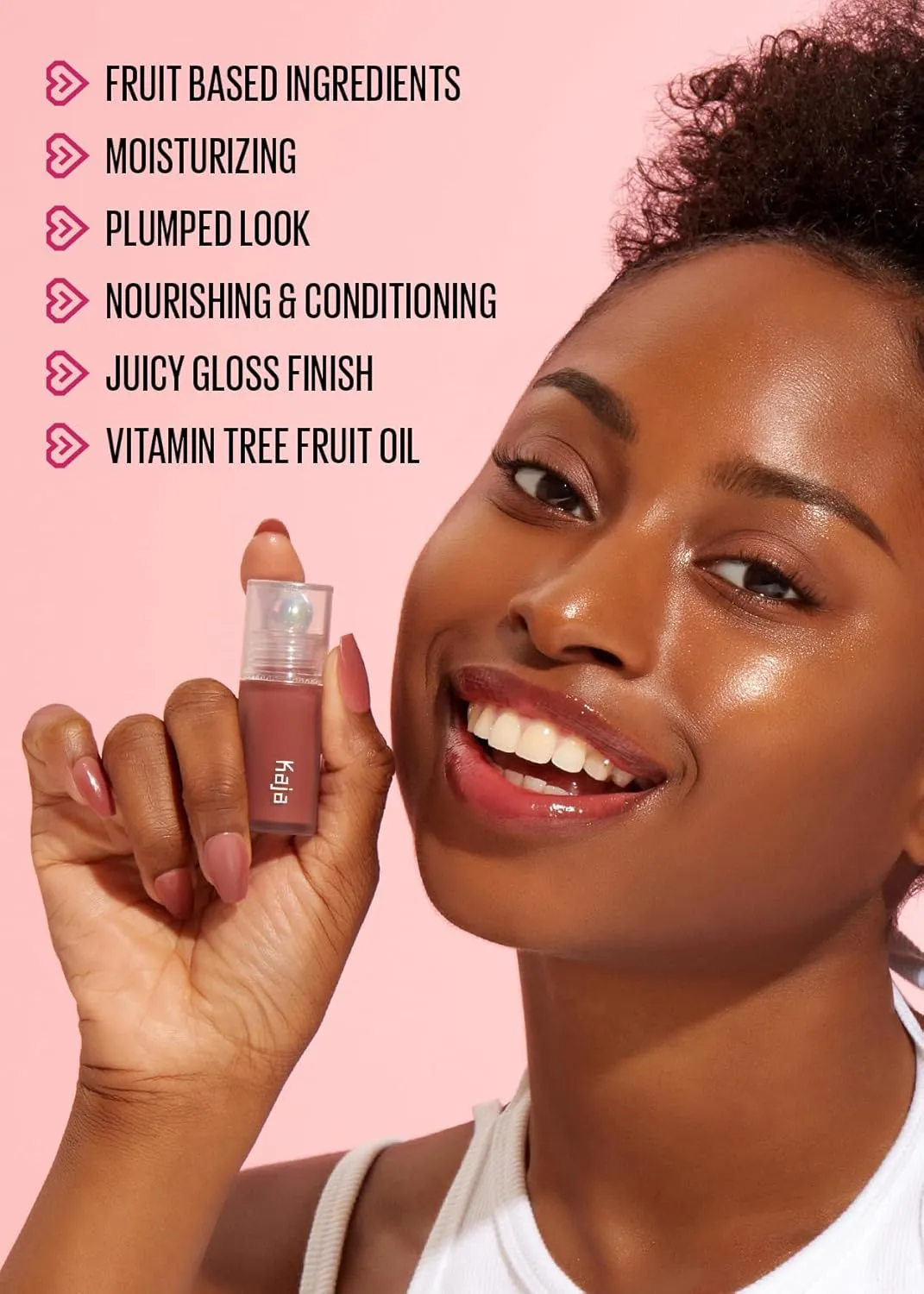 Kaja Juicy Glass Lip Plumping Oil | 06 Apple Cider | Hydrating, Feel Plumped and Lightweight with Vitamin Tree Fruit Oil, Vegan, Cruelty-Free, Clear Tint Stain Shine Gloss Plumper, Mother's Day