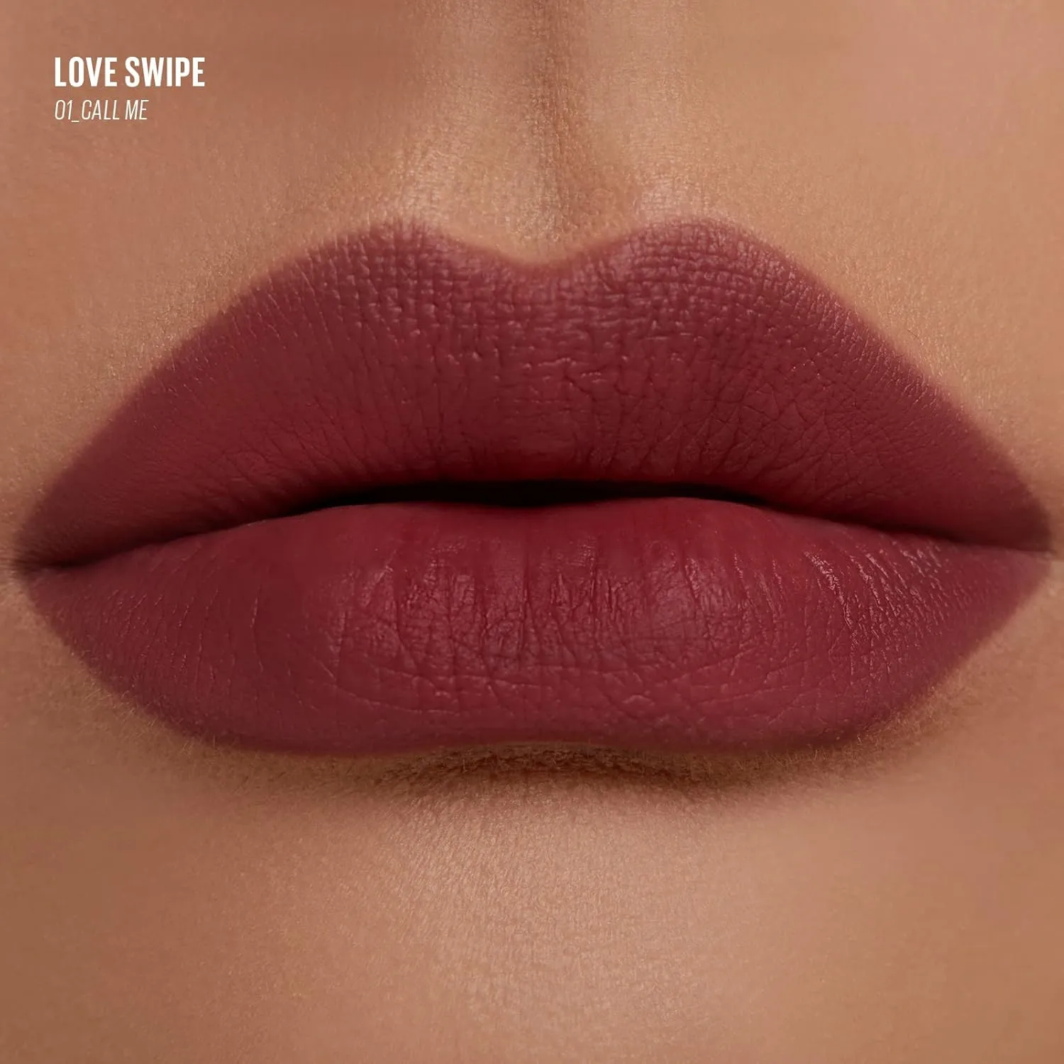 Kaja Lip Mousse - Love Swipe 01 Call Me | with Raspberry Seed Oil and Vitamin E, Buildable, Blendable, Moisturizing, Velvet Finish, Weightless Texture, Deep Shades, Vivid Color, Long Lasting, 0.22 Oz