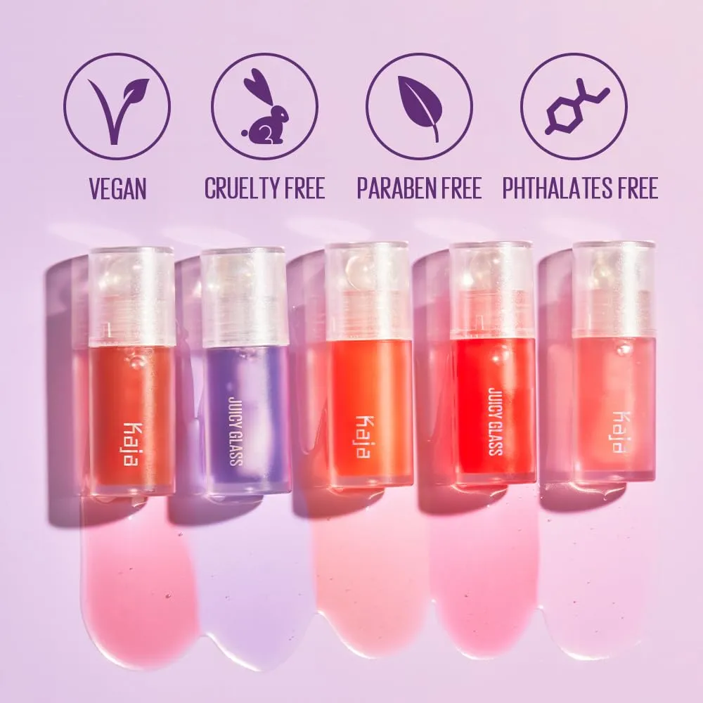 Kaja Lip Plumping - Juicy Glass 07 Fig Smoothie | Hydrating, Feel Plumped and Lightweight with Vitamin Tree Fruit Oil, Vegan, Cruelty-Free, Clear Tint Stain Shine Gloss Plumper, Long Lasting