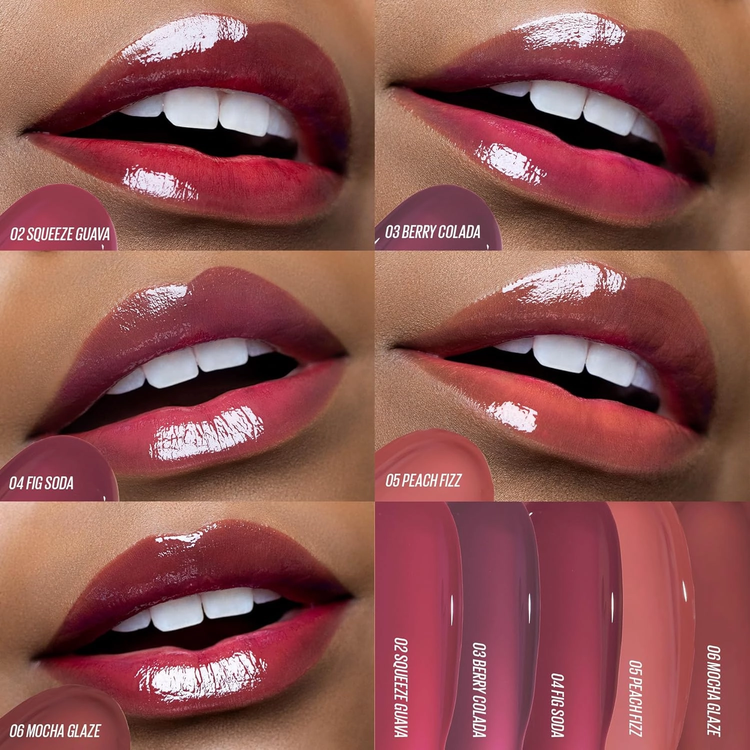 Kaja Lip & Blush Glazed Keychain Stain - Jelly Charm 02 Squeeze Guava | with Triple Berry Complex, Lemon Fruit Extrac & Olive Squalane, Hydrating, Long Lasting Lip Tint