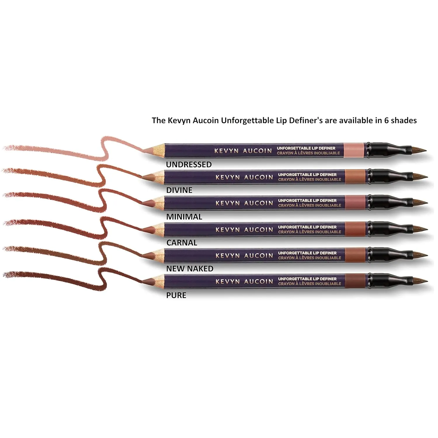 Kevyn Aucoin Unforgettable Lip Definer: Long-wearing makeup lip definer. Water-resistant, defined tip accentuates lips. Blend-able. Dual-ended pencil and brush with sharpener.