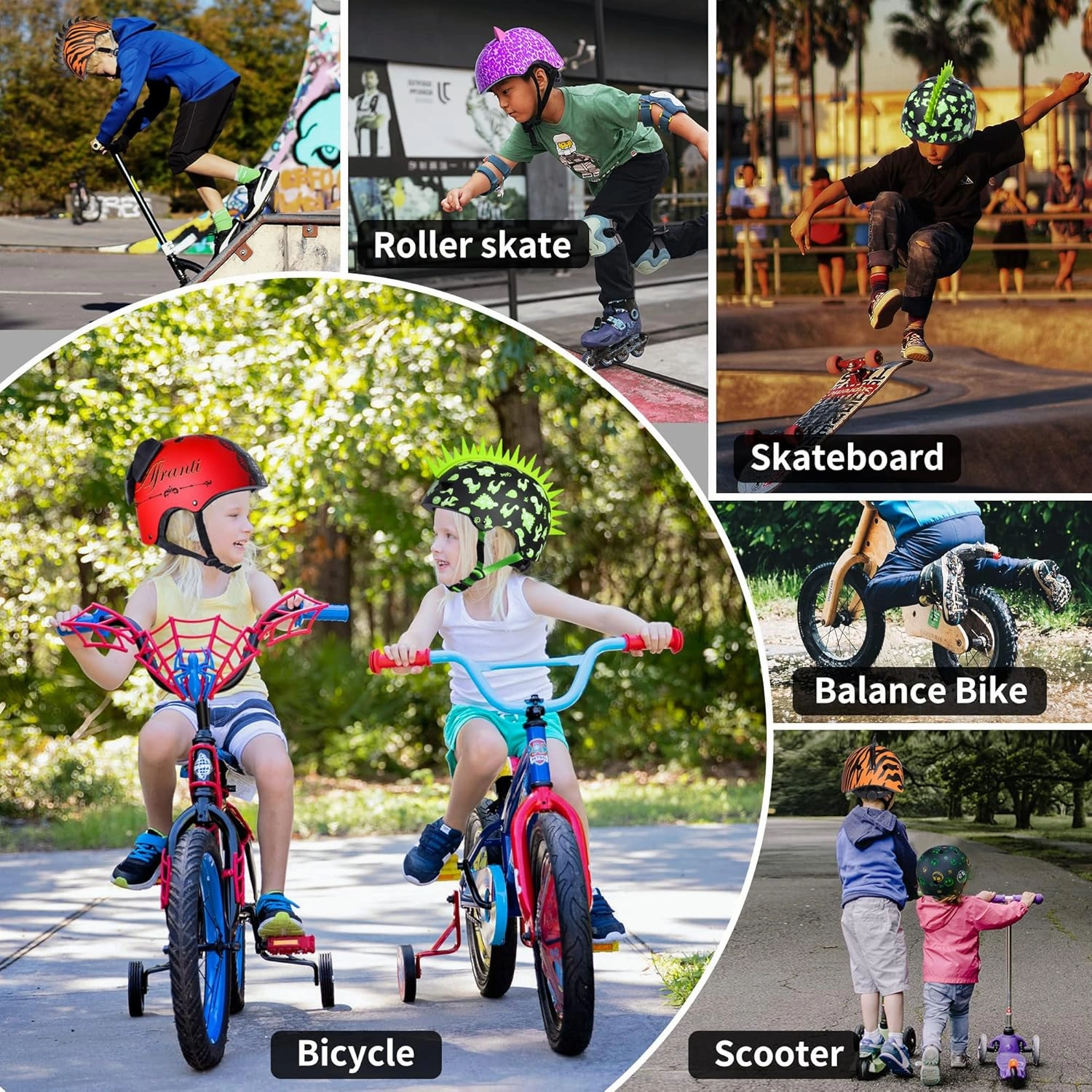 Kids Bike Helmet Toddler Skateboard Helmets for Boys Girls Aged 4 and Older Child Infant Bicycle Helmet CPSC Certified Adjustable Cycling Helmet for Multi-Sport Roller Skating Scooter