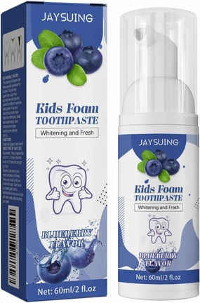 Kids Foaming Toothpaste - Fruit Flavor Press-Type Toothpaste for Children's Teeth Cleaning, Whitening & Repair, Gentle & Non-Irritating(#2,3PCS)