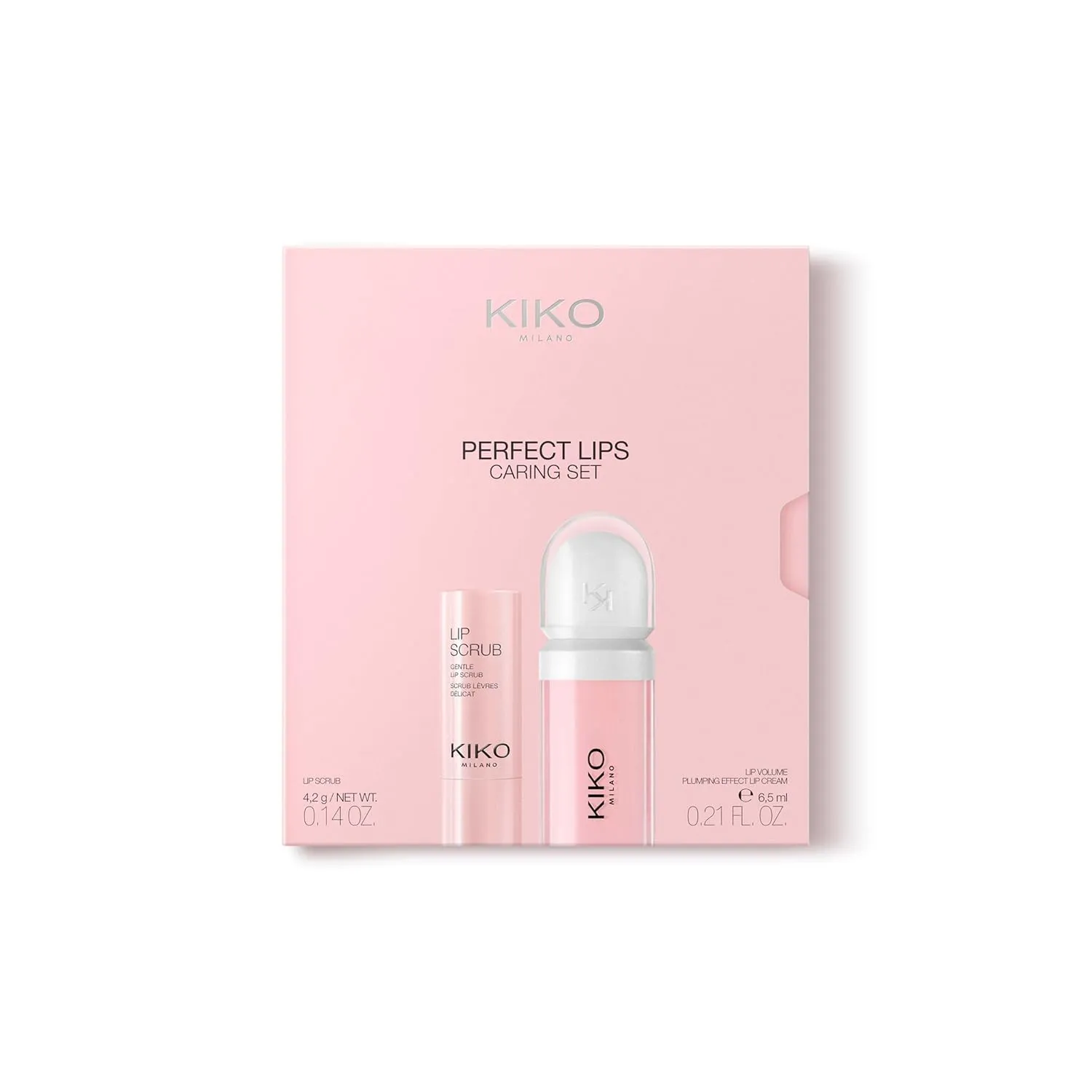 KIKO Milano Perfect Lips Caring Set | 1 Lip Scrub And 1 Lip Cream