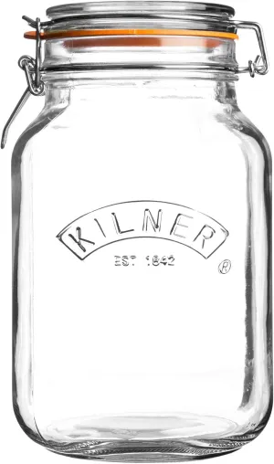 Kilner Square Swing Top Glass Jar | 2L