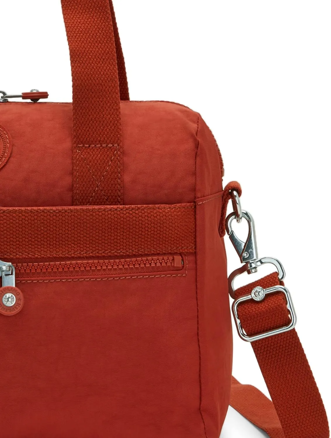Kipling Women's Klara Handbag, Organize Accessories, Removable Shoulder Strap, Dual Carry Handles, Crinkle Nylon Bag