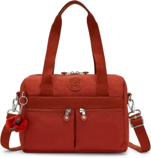 Kipling Women's Klara Handbag, Organize Accessories, Removable Shoulder Strap, Dual Carry Handles, Crinkle Nylon Bag