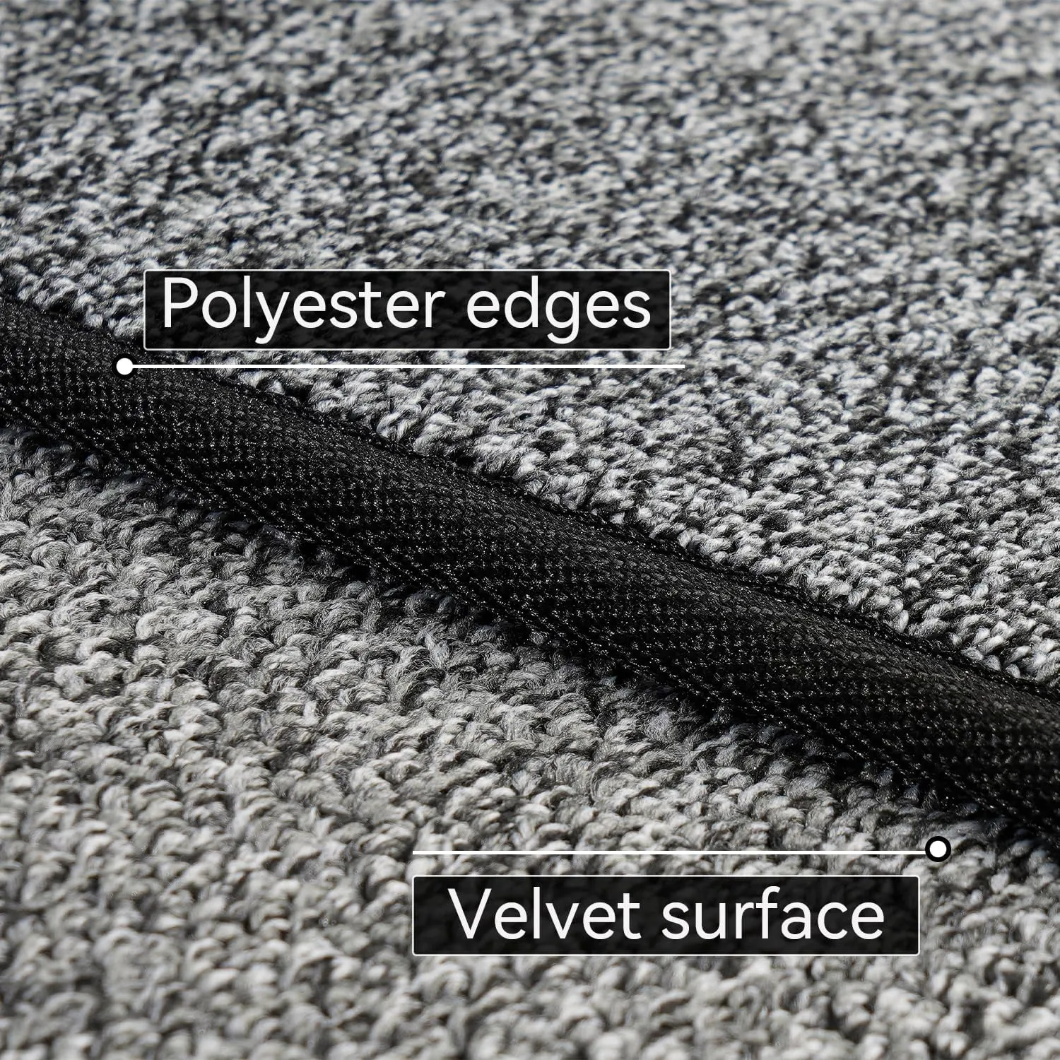 Kitchen Mat Set of 2 PCS, Cushioned Non Slip Rugs for Kitchen Floor, Absorbent Runner Comfort Standing Mats Washable for Kitchen, Office, Home (Black-Velvet, 17.3"x47" 17.3"x30")