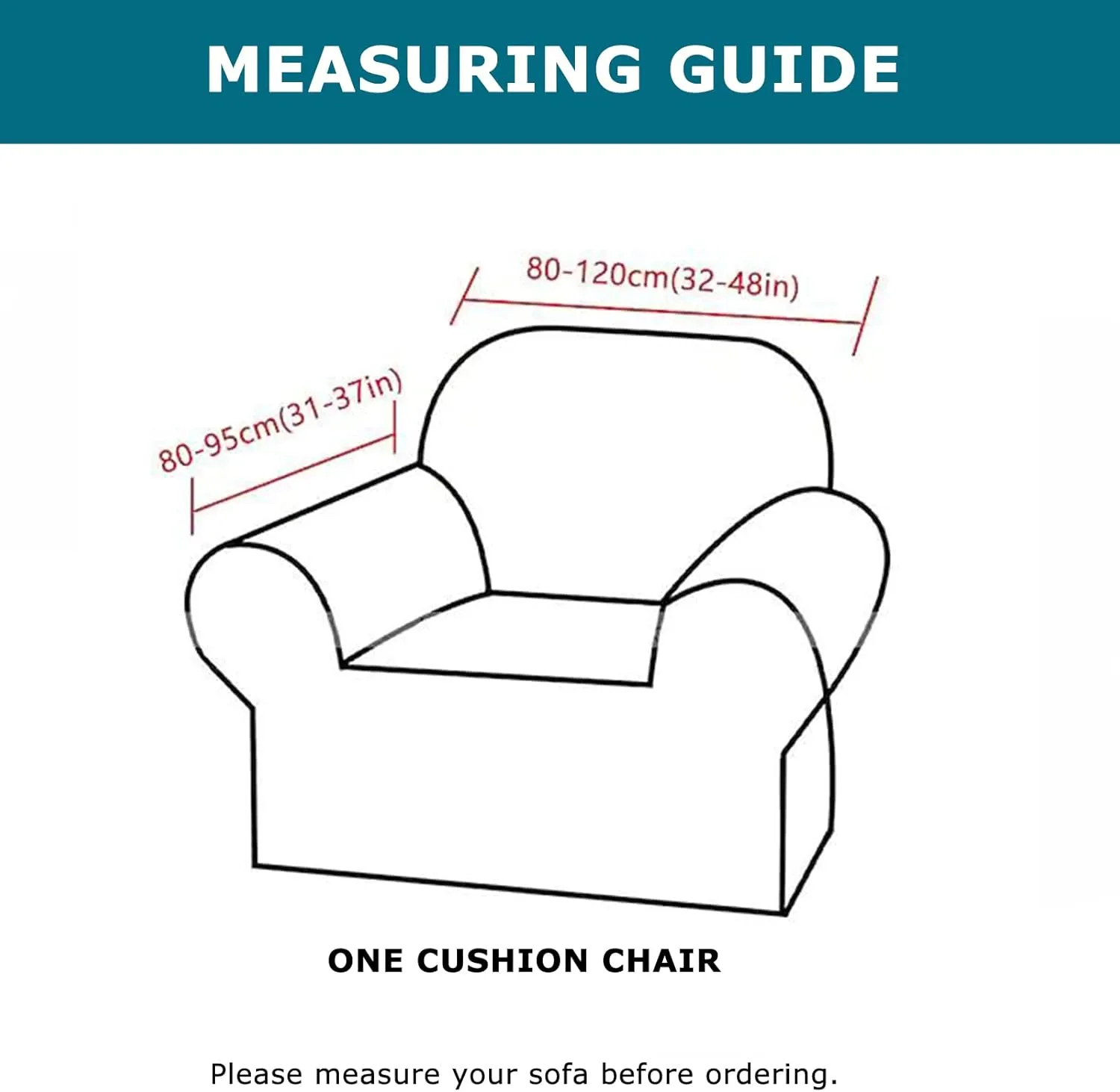 KRFOONN 2 Piece Chair Covers Printed Sofa Covers Couch Covers Washable Armchair Sofa Couch Slipcover Furniture Protector with Elastic Bottom for Living Room (Armchair, 30), Small