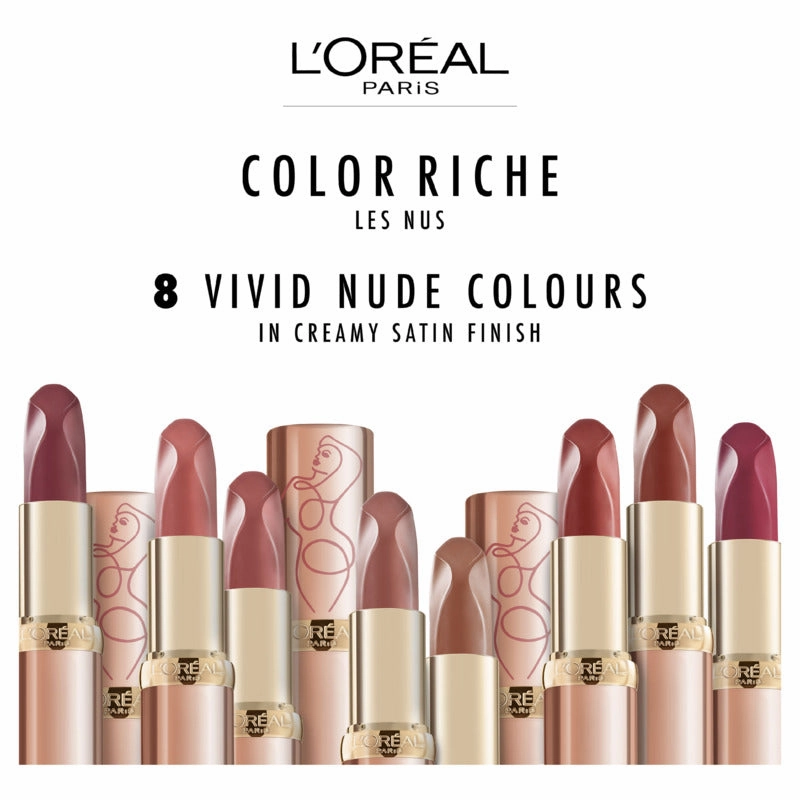 L’Oréal Paris Lipstick Colour Riche Satin Les Nus 176 Irreverent