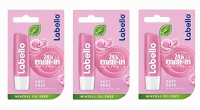 Labello Soft Rosé Lip Balm - 3 pack