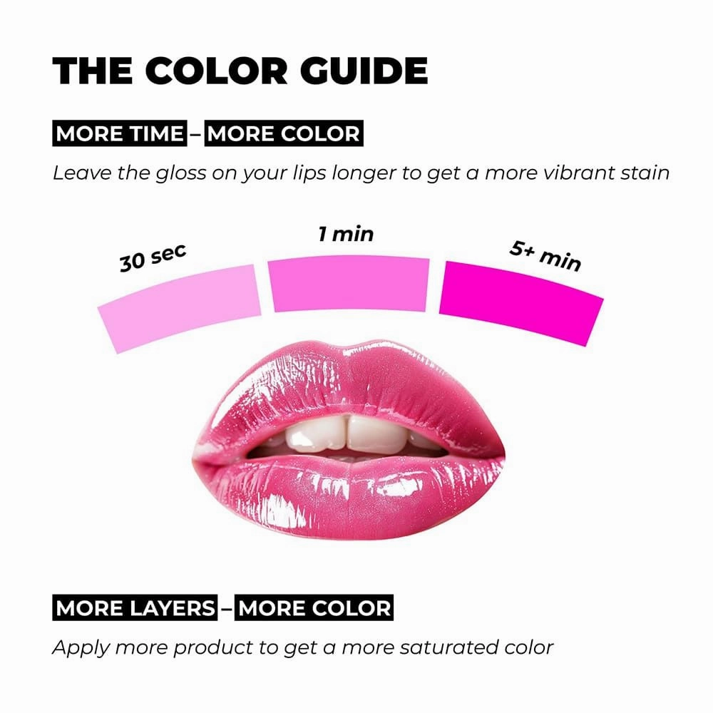 LAMEL All in One Lip Tinted Plumping Oil, 402 Pink Sparkle