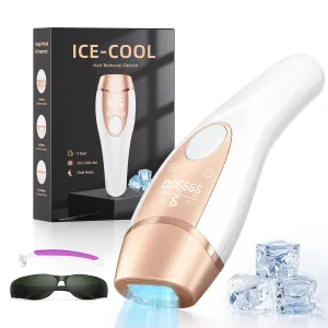 Laser Hair Removal, Ubroo IPL Laser Hair Removal for Women and Men, 3 In 1 At Home Hair Removal Device, 999,900  Flashes Permanent Painless Hair Removal Machine with Ice Cooling for Whole Body Use