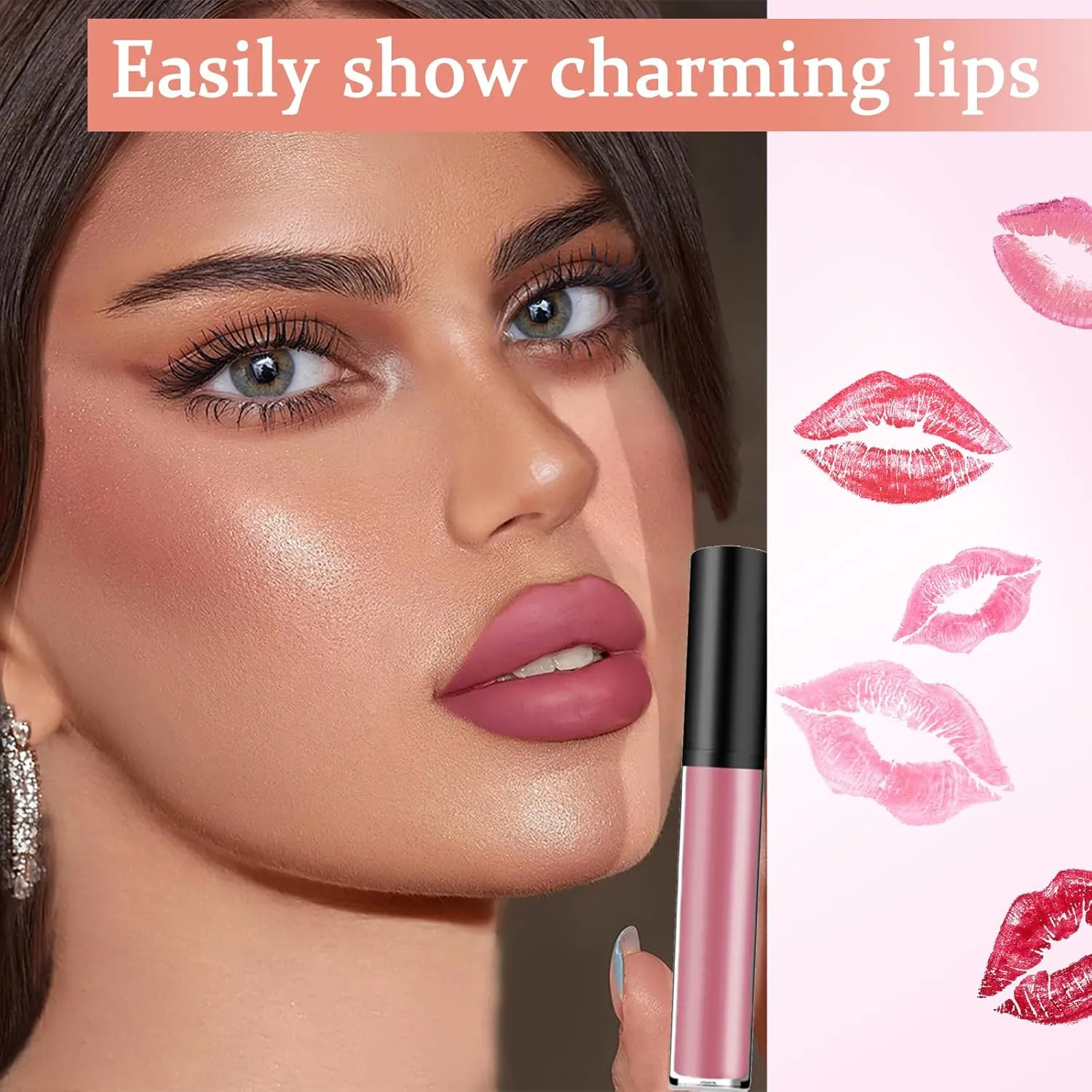 Lassi Lips Staining Lip Oil, Lassi Lips Staining Long Sweet Lasting Lips Oil, Long-Lasting Moisturizing Lip Oil, Smooth Application, Llong-lasting Color (#1~#4)