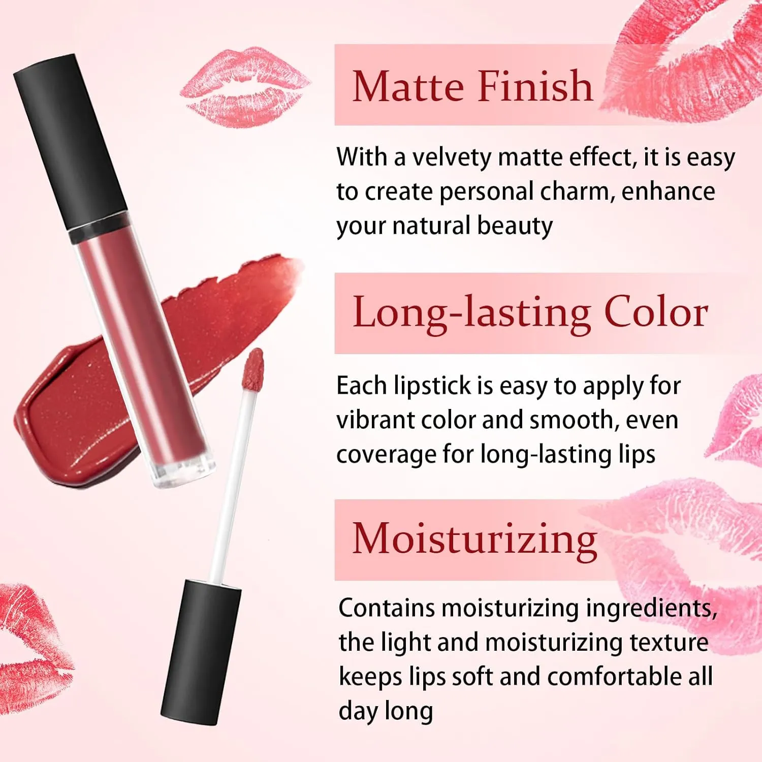 Lassi Lips Staining Lip Oil, Lassi Lips Staining Long Sweet Lasting Lips Oil, Long-Lasting Moisturizing Lip Oil, Smooth Application, Llong-lasting Color (#1~#4)