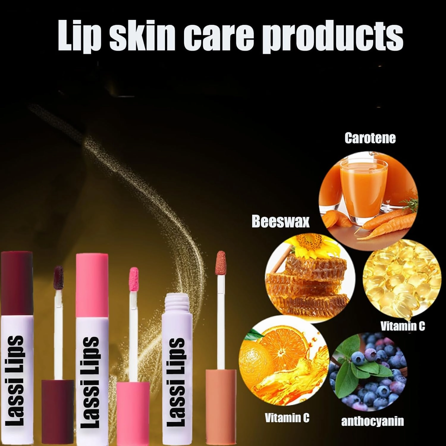 Lassi Lips Staining Lip Oil for Hydrating & Glossy Lips – Lightweight, Non-Sticky Lip Gloss with Fruit Oils – Natural Sheer Color & Moisture (Cherry red)