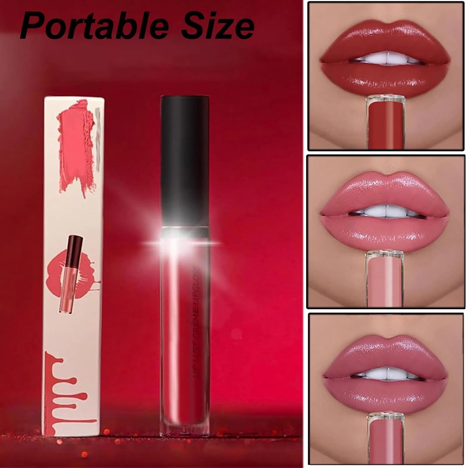 Lassi Lips Staining Lip Oil, Hailnrothwad 12 Colors Cream Texture Lipstick, Non-stick to Cup Non-fading Long Lasting Moisturizing (#1,#2,#3,#4)