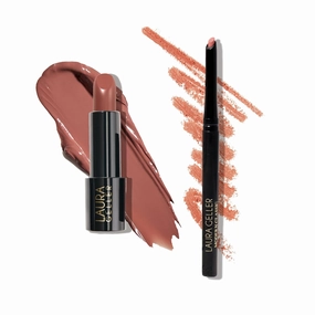 LAURA GELLER NEW YORK Modern Classic Duo - Novel Neutral Lipstick   Nice Neutral Lip Liner - Ultra-Rich Color - Luxurious and Lightweight - Cream Finish