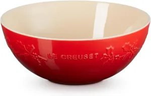 Le Creuset Stoneware Holly Collection Multi Bowl, 3.5 qt., Cerise