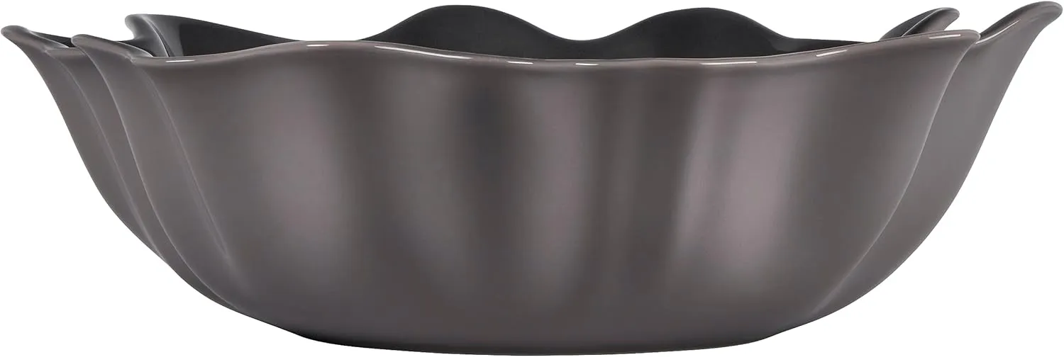 Le Creuset Stoneware Iris Collection Serving Bowl, 15", Oyster