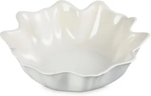 Le Creuset Stoneware Iris Serving Bowl, 15", Meringue