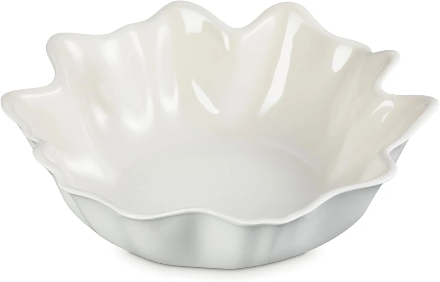 Le Creuset Stoneware Iris Serving Bowl, 15", Meringue
