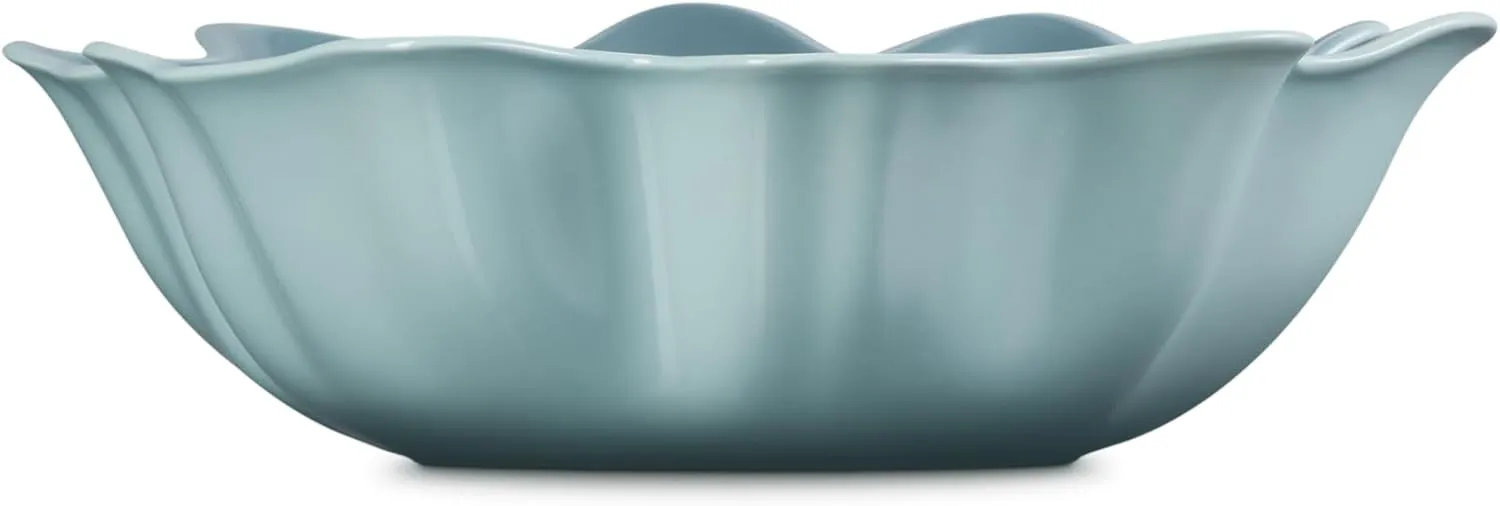 Le Creuset Stoneware Iris Serving Bowl, 15", Sea Salt