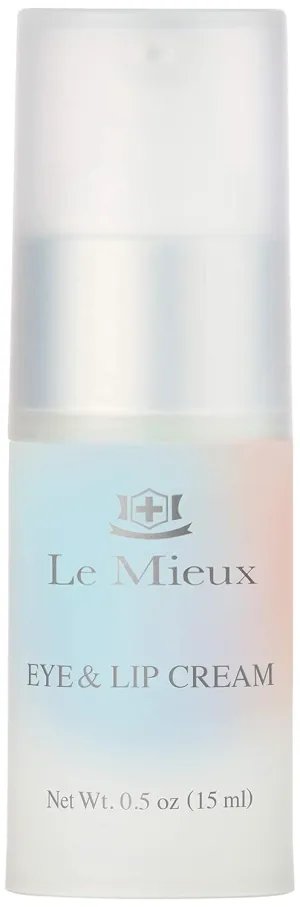 Le Mieux Eye & Lip Cream - Anti Aging Eye and Lip Moisturizer, Peptide-Infused Treatment for Visible Wrinkles & Fine Lines with Kukui Nut Oil & Ceramide, No Parabens or Sulfates (0.5 oz / 15 ml)