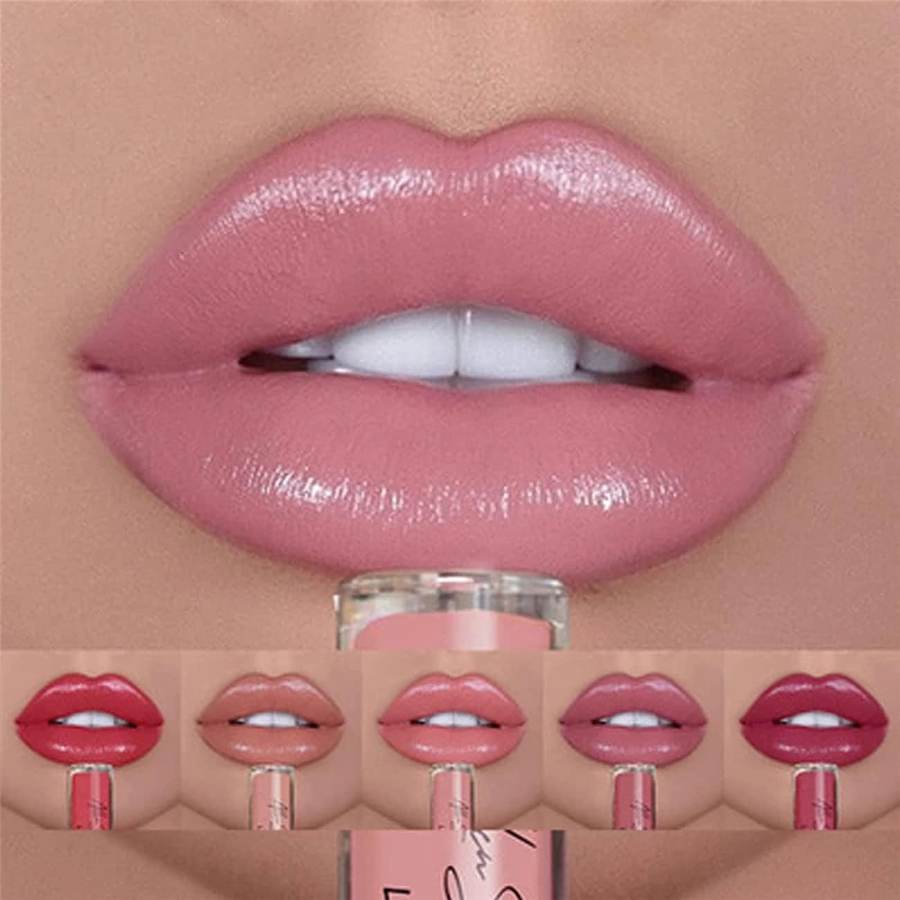 LELEBEAR 12 Color Cream Texture Lipstick Waterproof, Lip Lust Creme Lipgloss, Waterproof Long lasting Liquid Lipstick for Women, Easy to Color Creme Lipgloss (12 Color)