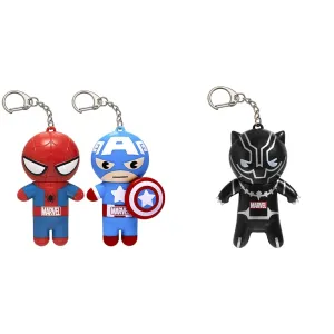 Lip Smacker Marvel Lip Balm Keychains - Spiderman, Captain America & Black Panther Flavors for Kids