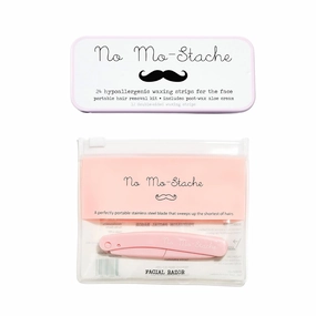 Lip and Facial Hair Removal Bundle - Shark Tank Wax Strips, Exfoliating Razor for Upper Lip, Eyebrow Shaping