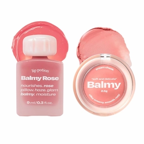 Lip Potion Balmy Rose No.4 Honey Coral & Balmy Cream Cheek No.3 Milky Peach