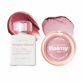 Lip Potion Sugar Glaze No.5 Mauve Ball & Balmy Cream Cheek No.7 Taro Latte