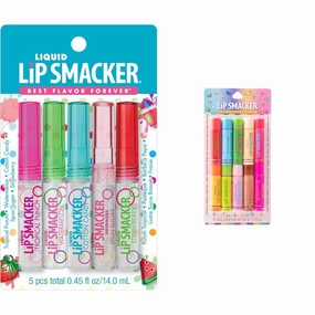Lip Smacker Liquid Lip Gloss Friendship Pack, Set of 5 Best Party Pack - 10 Original Moisturizing Lip Balms