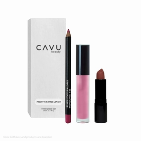 Lip Tease Trio – 3-Piece Lip Kit with Liner, Cream Lipstick & Gloss | Long-Wear, Buildable Color | Vegan, Paraben-Free, Gift-Ready Makeup Set (Pretty In Pink)