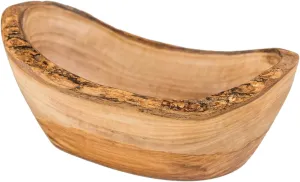 Lipper International Olive Wood Oval Fruit Bowl