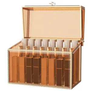 Lipstick Organizer Holder - 24 Spaces, Tempered Glass Lip Gloss and Perfume Organizer,Vanity Lipstick Holder and Organizer.