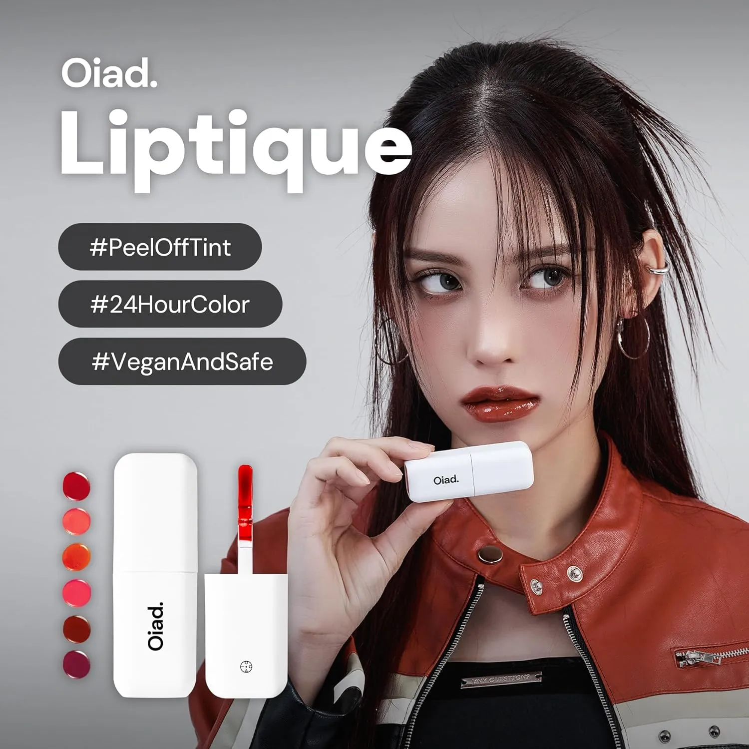 Liptique Korean Lip Stain Peel Off - 24 Hour Long Lasting Lip Tattoo, Waterproof & Transfer Proof, Nourishing & Hydrating Lip Tint for Women, Instant Plumping Lip Tints Peel Off (002 ODDPIN)
