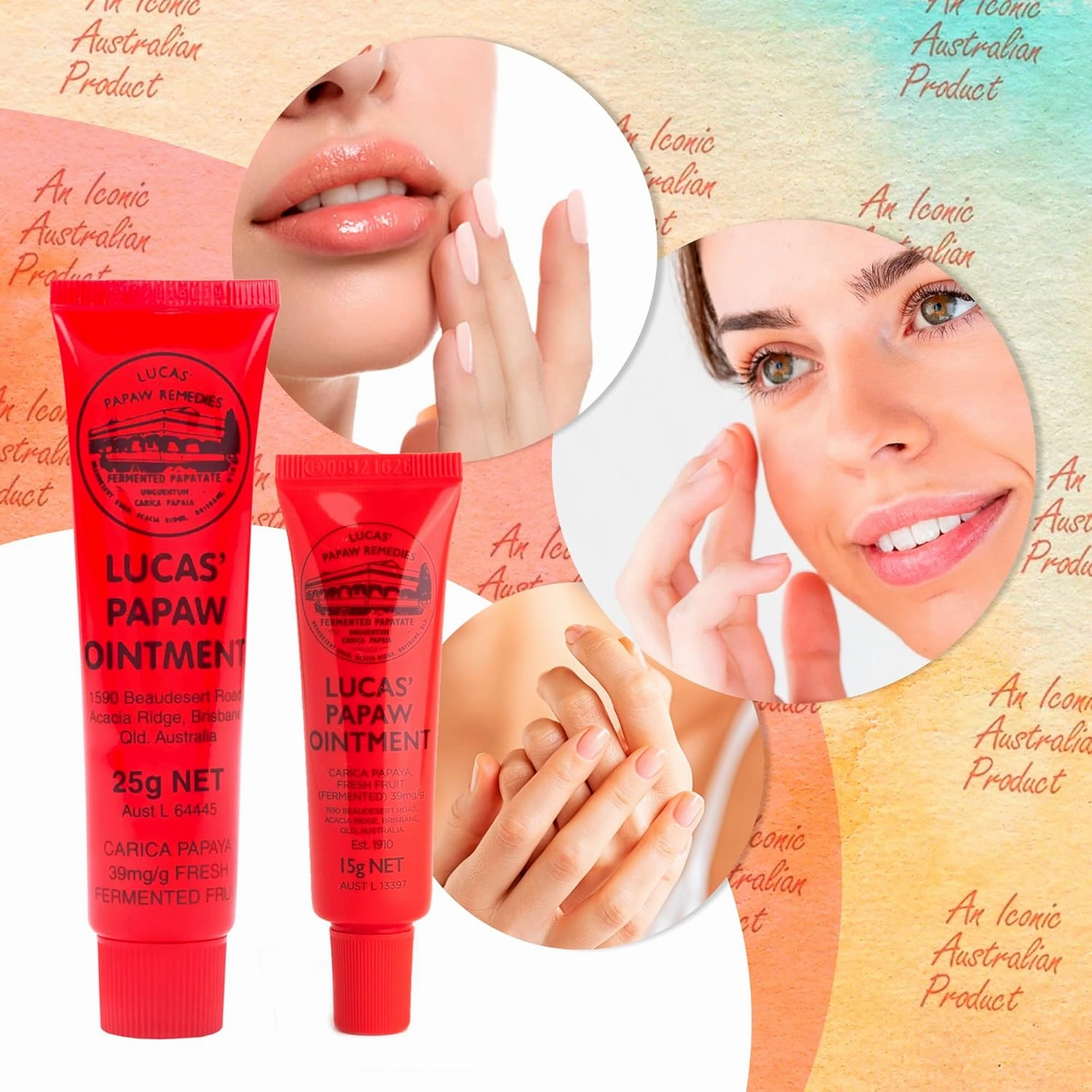 Lucas Pawpaw Lip Ointment, Lucas Pawpaw Cream, Lucas Pawpaw Ointment for Lips & Dry Skin (15g   25g)