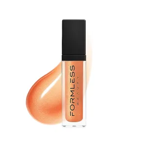 Majestic Peach Lip Gloss | Peach Gloss Infused with Gold Glitter | Vegan Hydrating Formula | Non-Sticky Aloe & Jojoba Infused | Paraben & Cruelty Free | Natural Lip Enhancer