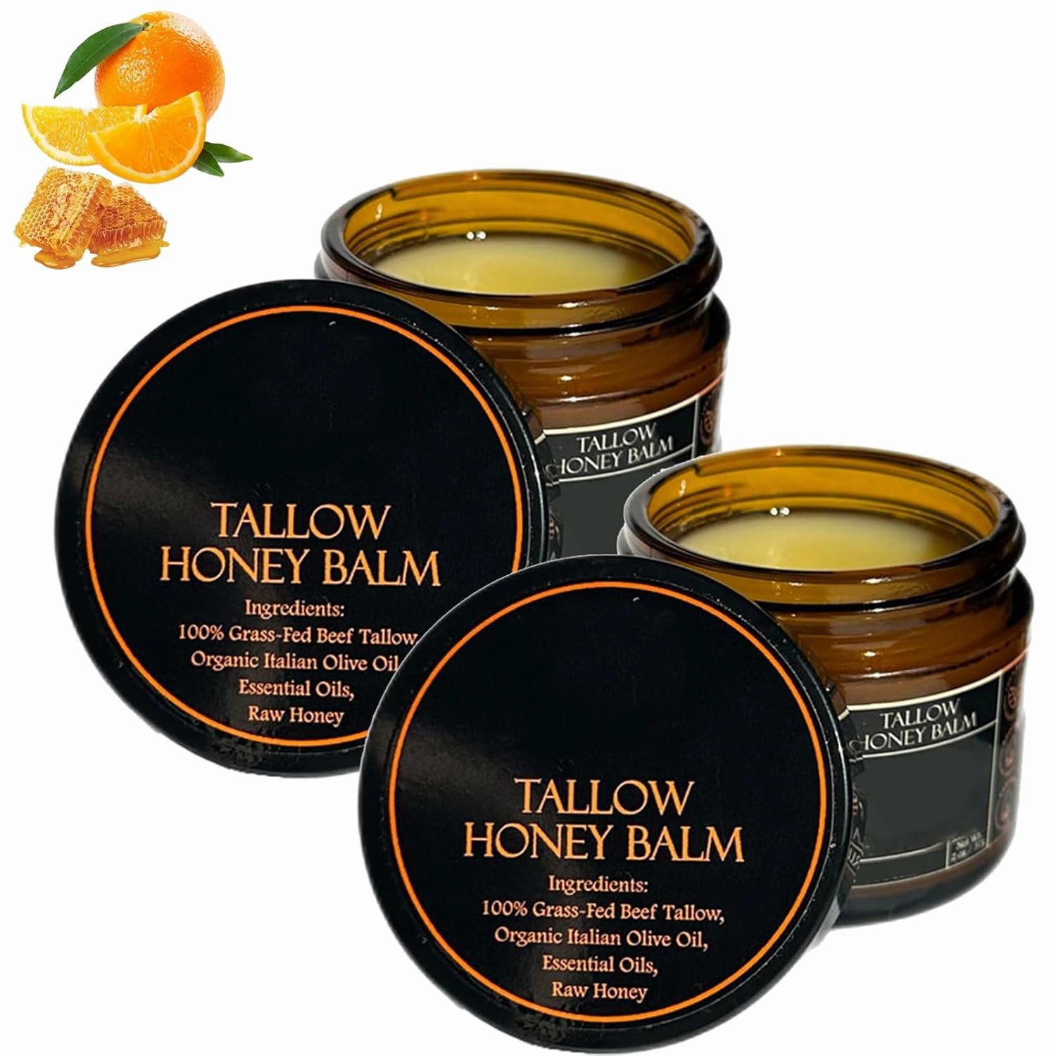 Marromi Beef Tallow for Skin, Marromi Organic Grass-Fed Beef TallowBalm with Raw Honey, Tallow and Honey Balm for Face, Lip and Body (2)