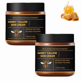 Marroomi Tallow Honey Balm, Organic Grass-Fed Beef Tallow Balm With Raw Honey, Beef Tallow for Skin, Deep Hydration Healing, Perfect for Face & Body Care (2)