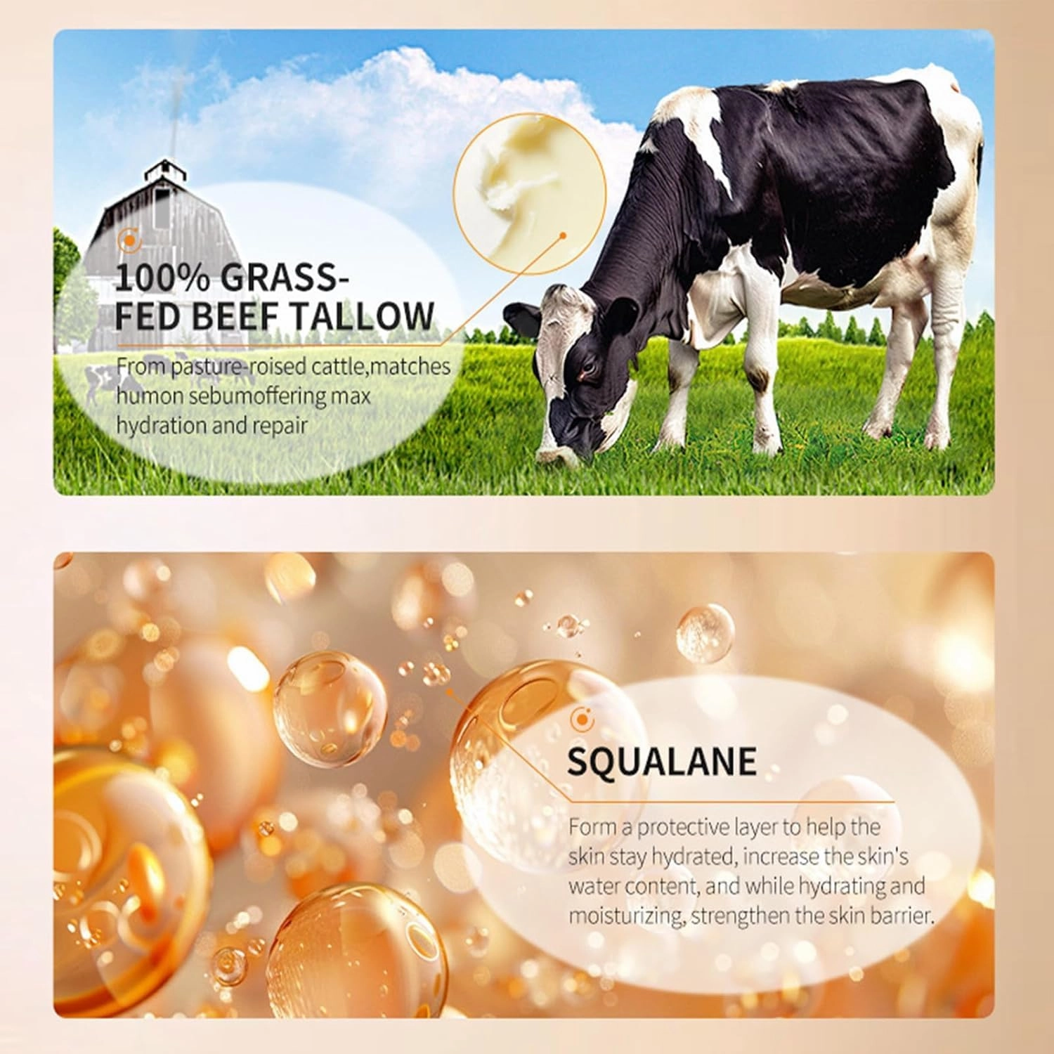 Marroomi Tallow Honey Balm, Organic Grass-Fed Beef Tallow Balm With Raw Honey, Beef Tallow for Skin, Deep Hydration Healing, Perfect for Face & Body Care (2)