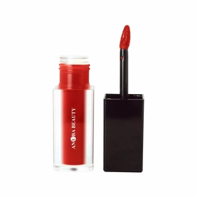Matte Lip Stain - True Crimson Red, Luxurious Long-Lasting Color, Velvety Matte Finish, Plant based, Vitamin E Enriched, smudge proof lipstick (True Crimson, medium)