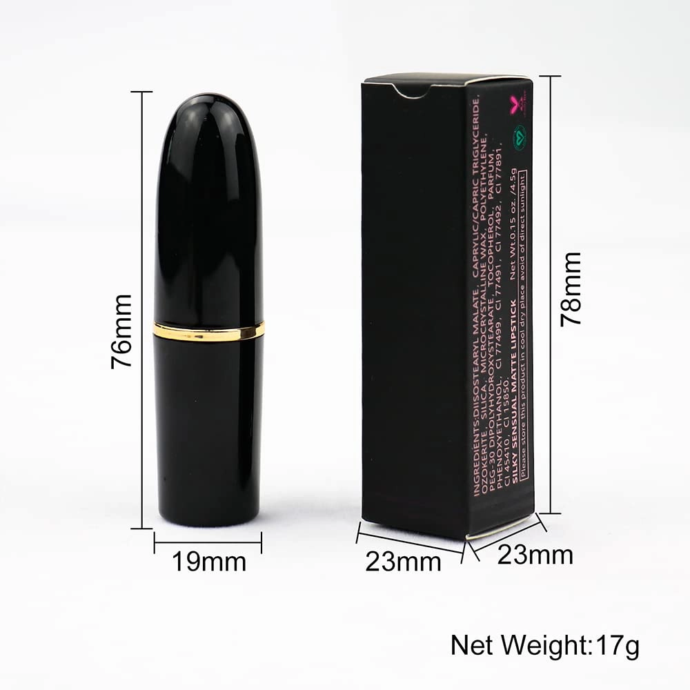 Matte Waterproof LipStick, 14 Colors Long Lasting Lip Makeup No Fade Pigmented Lip Stick Cosmeitc Gift for Girls and Women (12#)