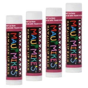 Maui Mike's Passion Fruit Lip Balm (4 units). Best Tasting Lip Balm. Vitamin E, Aloe Vera and Moisturizer.