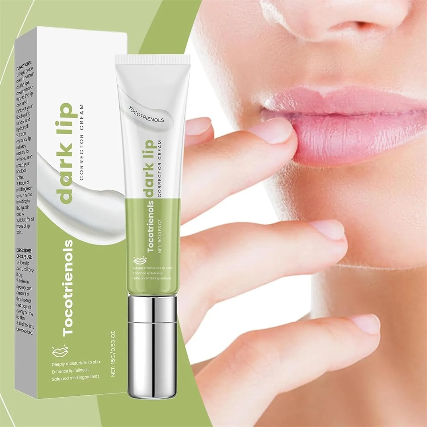 Mavella Dark Lips Cream, Natural Dark Lips Corrector Repair Balm, Organic Lip Lightening Balm for Dry Cracked, Wrinkles Remover Cream, Deep Hydrating & Nourishing (2pcs)