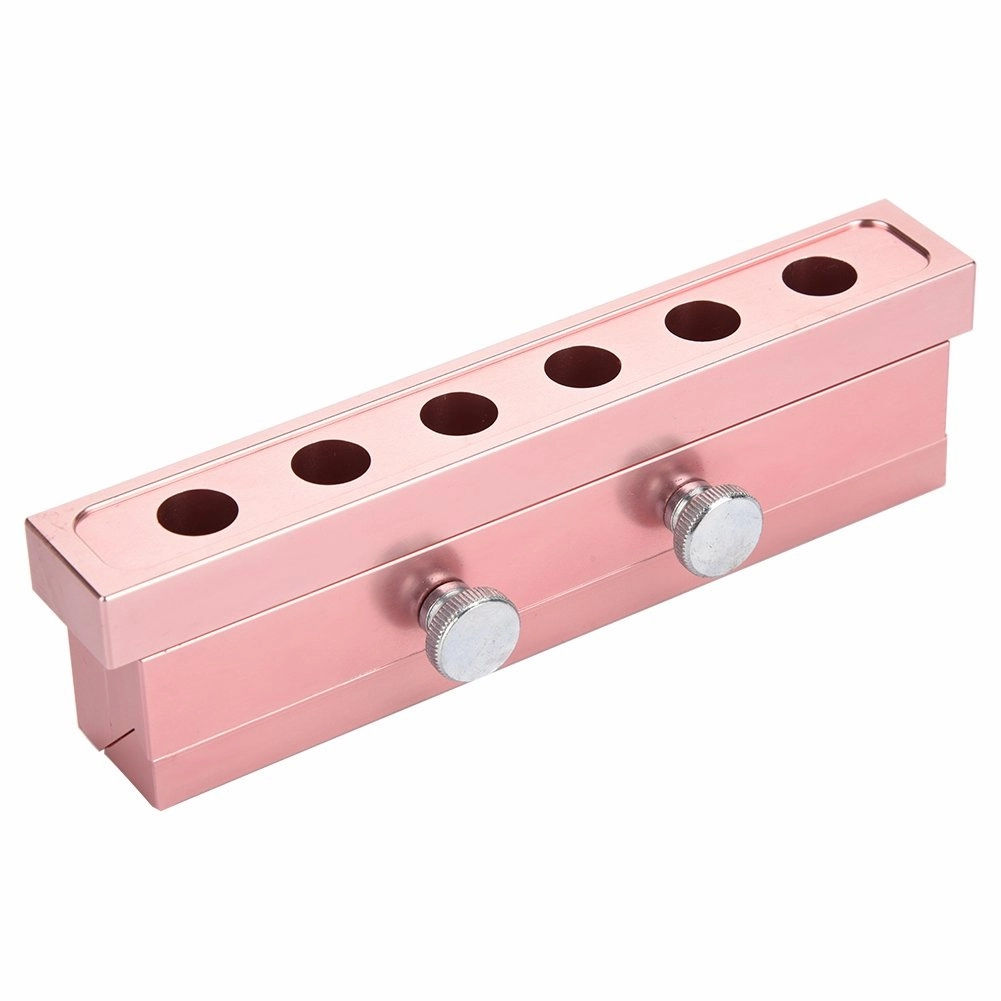 MAVIS LAVEN 12.1 DIY Lip Balm Maker Tool Aluminum Alloy Rose Gold Lipstick for Beauty Home Use(6 Holes)