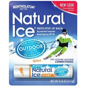 Mentholatum Natural Ice Sunscreen/Lip Protectant SPF 30 Sport 1 Each (Pack of 5)