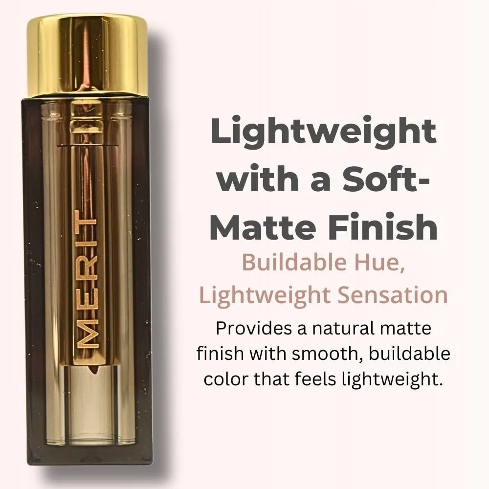 Merit Signature Lip Lightweight Matte Lipstick - 0.10 oz / 3 g (Sunday (pink), standard)